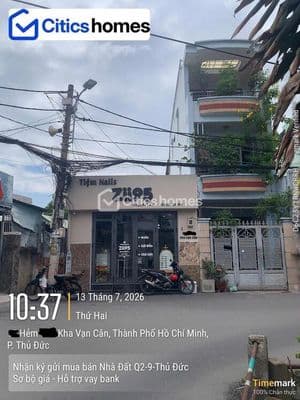 Dưới 6 tỷ dòng tiền 12tr nhà hẻm ô tô 87.2m2, sát chợ Thủ Đức