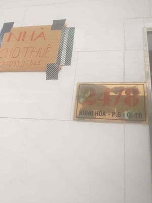 Cho thuê nhà 1 trệt 1 lầu Hưng Hóa P6 Tân Bình - Hẻm nhựa, gần ĐH