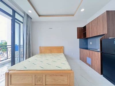 Cho thuê Studio-ban công, Nguyễn Văn Đậu-BT, FULL NT, gần VLU IUH
