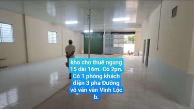 kho thuê 240 m Nền Gạch Men Đường võ văn vân Vĩnh Lộc B Bình Chánh