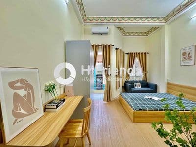 Cho thuê Studio ban công_Full NT_Hẻm xe hơi sát UEH CSB_Giờ tự do