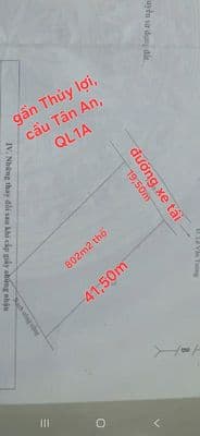 Bán nhà c4 + 802m2 thổ, đường XT, gần CTY Thủy Lợi LA,QL1A, P5, TPTA