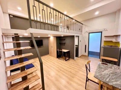 Căn hộ có gác full nội thất mới xây đầy đủ tiện nghi