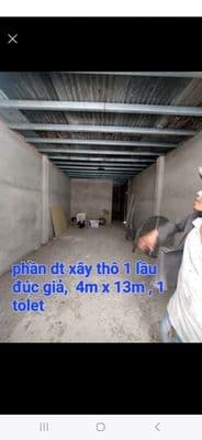 bán nhà hẻm mới xây thô. thị trấn Cần Giuộc long an