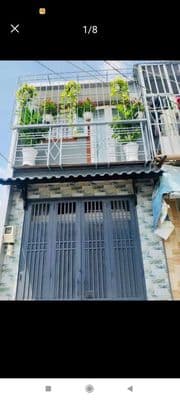 cho thuê nhà 42m2 1 trệt 1 lầu mới tinh xe hơi 1135 Huỳnh Tấn Phát
