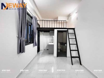 Căn hộ mini có gác ban công riêng thoáng mát dạng có gác ngay 4 xã