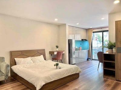 căn hộ dịch vụ studio ban công full nội thất xa bếp ngay trung tâm Q7
