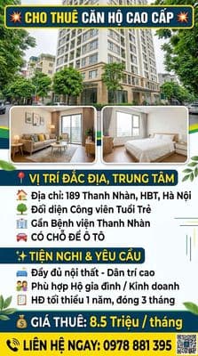 cho thuê căn hộ thành nhàn