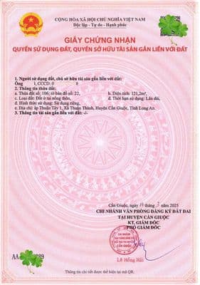 Bán đất thổ cư 6x20