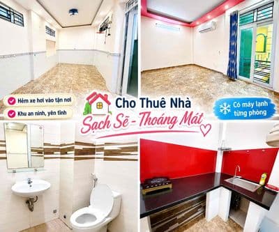 cho thuê nhà Nguyên căn q1 camettle hẻm xe hơi có sẵn máy lạnh