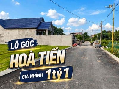 Lô góc 2 mặt tiền hoà tiến - đường nhựa 5m - giá đầu tư cực tốt