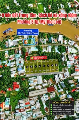 Nền 92m2 full thổ cư đường ô tô sát bên bờ kè sông bảo định