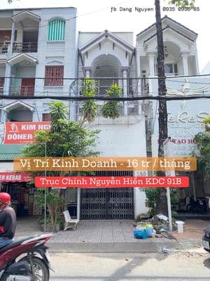 Cho thuê nhà 2 lầu mặt tiền Nguyễn Hiền trục chính KDC 91B