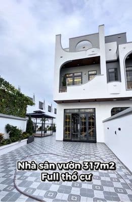 Villa sân vườn 317m2 gần khu công nghiệp cầu tràm full nội thất