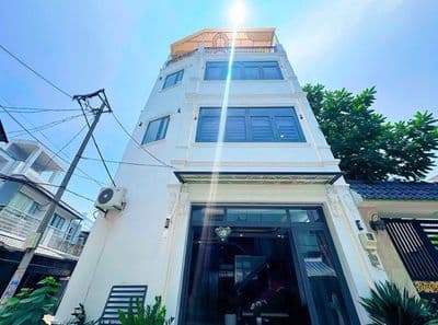 Nhà góc 2 mặt tiền huỳnh tấn phát 55m 4 tầng hẻm xe hơi giá: 6.76 tỷ