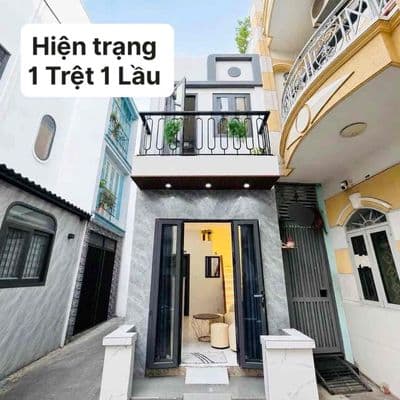 Trệt lầu hẻm 4m - sổ hồng riêng - gần chợ gv