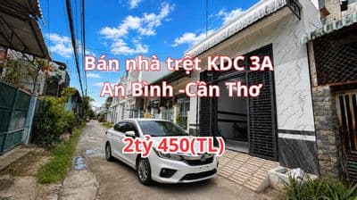 Bán nhà trệt kdc 3a - an bình- cần thơ