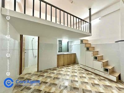 Duplex gác cao sẵn máy lạnh ngay ngã 4 bốn xã - đh văn hiến 10p đi xe