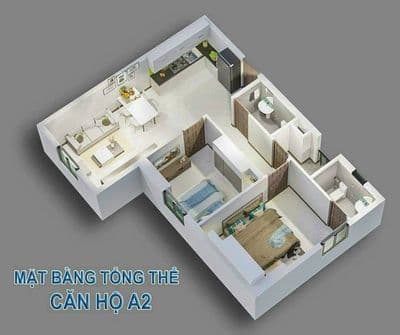 Cho thuê căn góc 62m 2pn 2wc chung cư cường thuận nhà mới