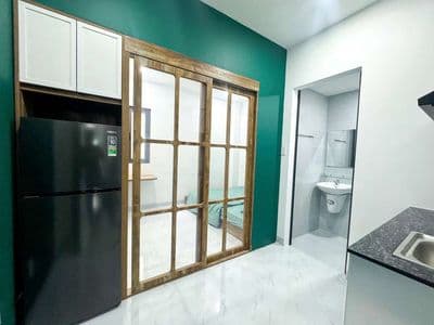 Cho thuê 1PN-tách bếp, FULL NT máy giặt riêng, gần đại học Văn Lang