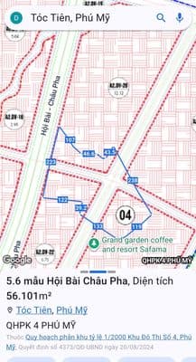 Cần bán đất lớn 5.6 ha, Mặt tiền Hội Bài - Châu Pha.