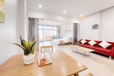 1-bedroom apartment for rent near Hoa Khanh Industrial Park.