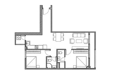 Bán ch 2 ngủ 2 toilet riverside 90 – nguyễn hữu cảnh - 69m2