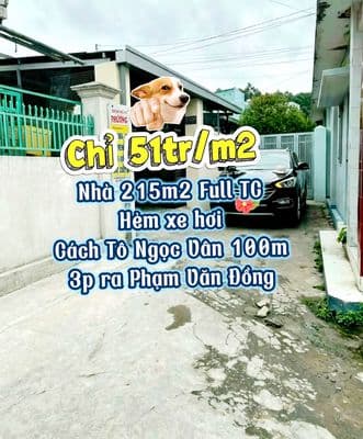 (CC) NGỘP BANK CẦN B.Á.N căn 215m2-Chỉ 51tr/m2 - HXH - Tô Ngọc Vân