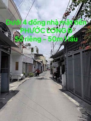 MẶT TIỀN ĐƯỜNG Số , Dưới 4T , Sổ riêng , 1 lầu 2 ngủ 2wc