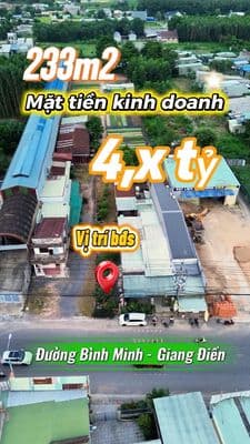 233m2 mặt tiền Bình Minh - Gianh Điền, gần chợ Trà Cổ và Quốc lộ 1A