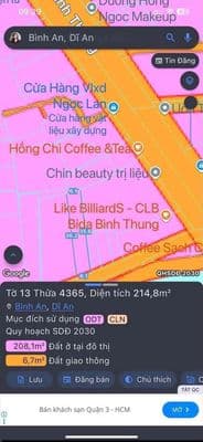 Bán đất 215m2 sát đường Bình Thung, Dĩ An