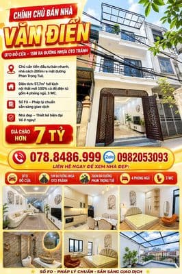 Bán nhà full nội thất, ô tô đỗ cửa, Văn Điển, Thanh Trì