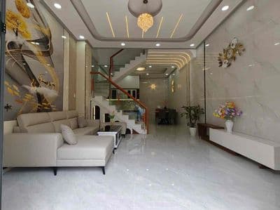 Nhà Mới Hẻm Xe Hơi 7 Chổ Thông. 50 M2 3 Lầu Giáp Quận 6