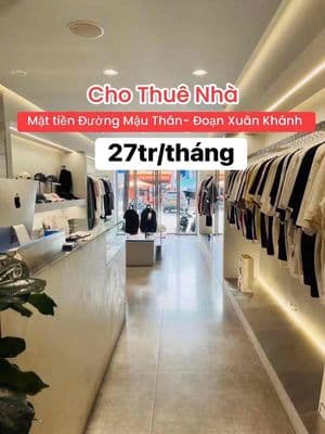 Nhà thuê 2 lầu mặt tiền Mâu Thân - đoạn Xuân Khánh , Cần Thơ