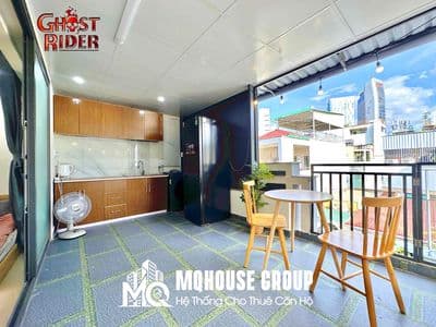 New 100% - Penthouse 1PN balcony, giặt riêng - Chợ Bà Chiểu, Bờ kè TS