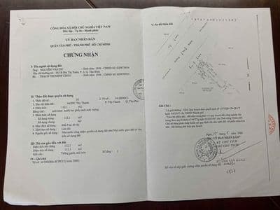 Bán căn nhà số 207, 1 trệt – 1 lầu, mặt tiền đường Tây Thạnh