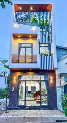 Nhà hoàn công thiết kế hiện đạ (mái đúc) sân thượng