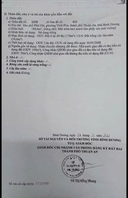 Bán đất thổ cư gần quốc lộ 13