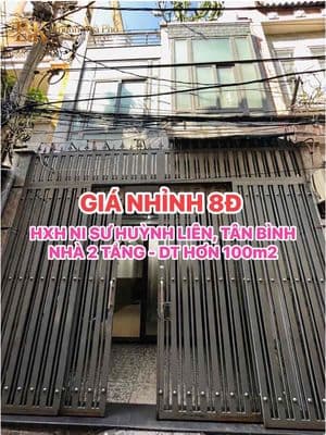 Hxh 1/ ni sư huỳnh liên, tân bình - nhà 2 tầng - dt hơn 100m2 - giá
