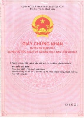 Bán đất nông nghiệp tại Lê Minh Xuân, Tp. Tân An - Cách DT833 chỉ 70m