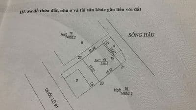 Bán đất 238m2 View đẹp ngay Quốc lộ 91, giáp sông Hậu tại An Giang