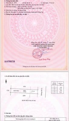 Bán đất liền kề mặt tiền nhựa đường 45 Minh Hưng