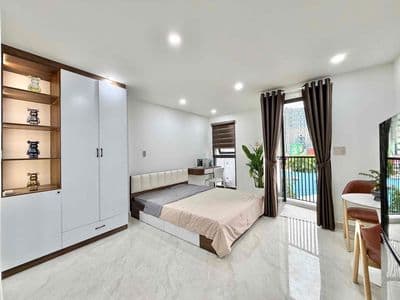 Mới 100% Căn hộ 33M2 full nội thất, Ban công thoáng ngay chợ Bà Chiểu