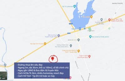 Bán đất đẹp Xuyên Phước Cơ, Xã Hồ Tràm