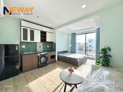 Căn hộ 1 phòng ngủ mới xây ban công ngay aeon tân phú - lê trọng tấn