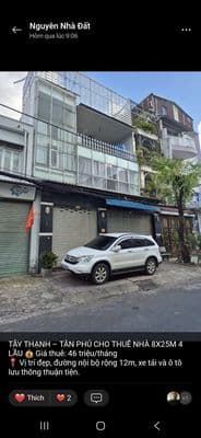 Cho thuê nhà 8x25m . 3 lầu 10pn đường 12m ngay tây thạnh