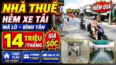 Cho thuê nhà | đường số mã lò - bình hưng hòa a - q. bình tân