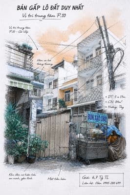 Lô góc 3MT hẻm chỉ 76Tr/m² 5x17 CN 84m² 492 Quang Trung P10 6,7 tỷ TL