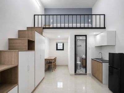 Duplex Gác cao 2m có 2 chổ ngủ Full Nội thất trống sẵn