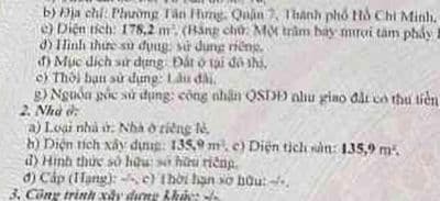 Bán đất 178m2 gần cầu Him Lam, TP.HCM